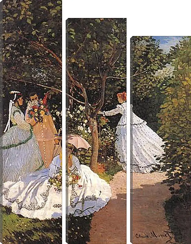 Модульная картина - Women in the Garden. Клод Моне