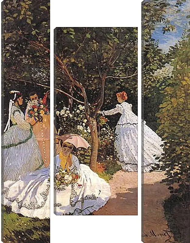 Модульная картина - Women in the Garden. Клод Моне