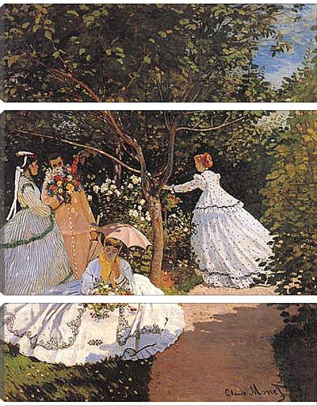 Модульная картина - Women in the Garden. Клод Моне