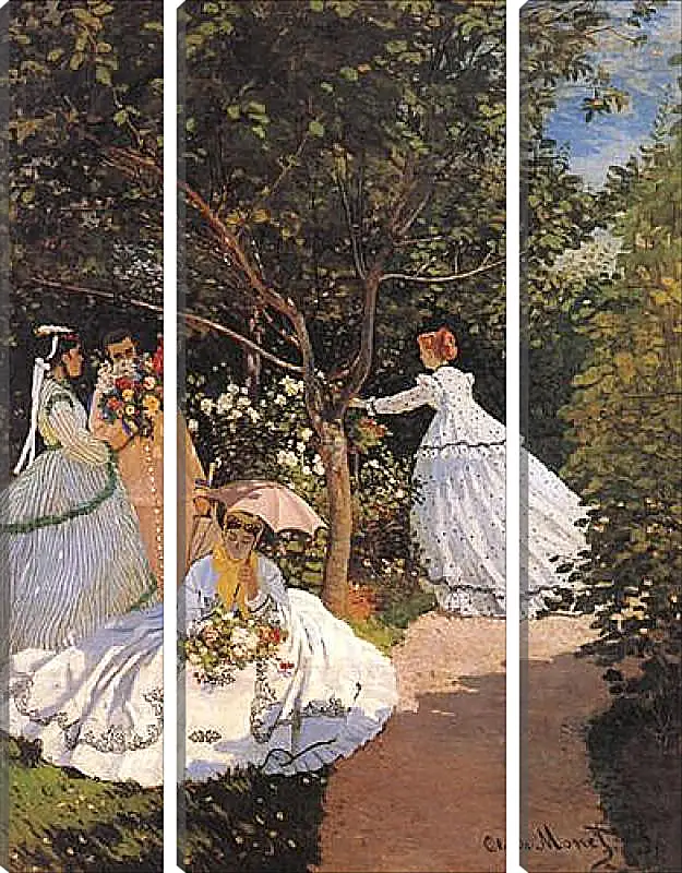 Модульная картина - Women in the Garden. Клод Моне