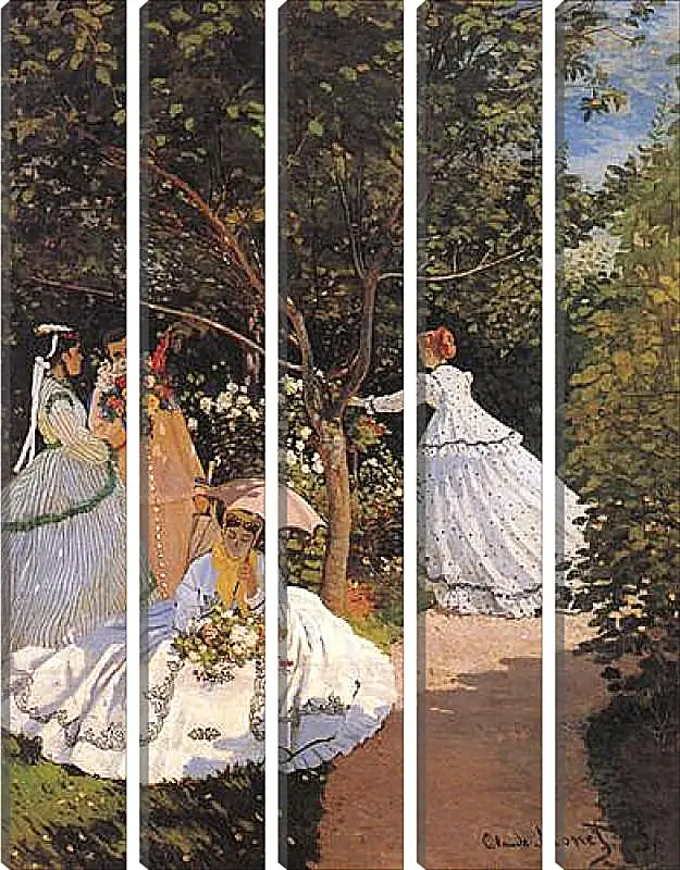 Модульная картина - Women in the Garden. Клод Моне