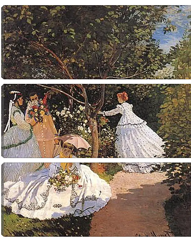 Модульная картина - Women in the Garden. Клод Моне