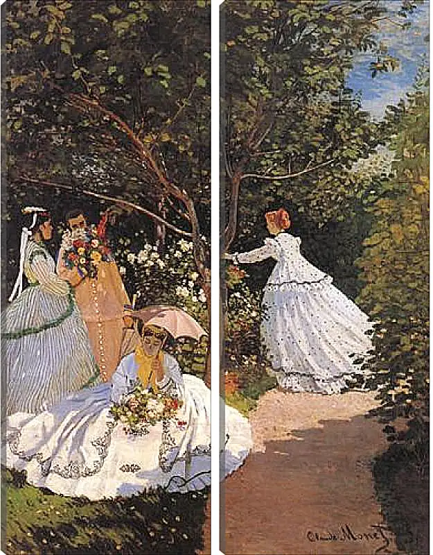 Модульная картина - Women in the Garden. Клод Моне