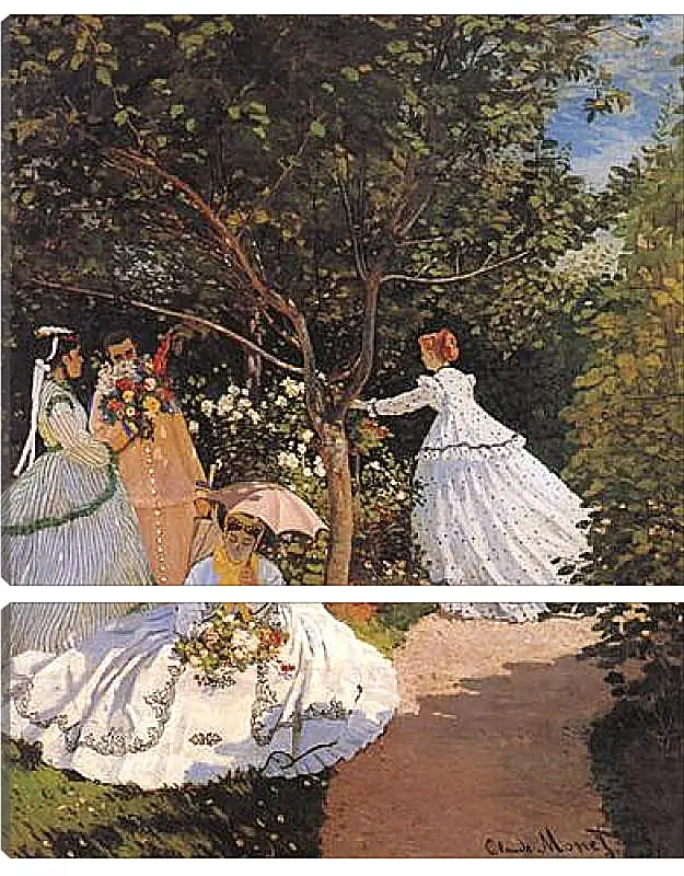 Модульная картина - Women in the Garden. Клод Моне