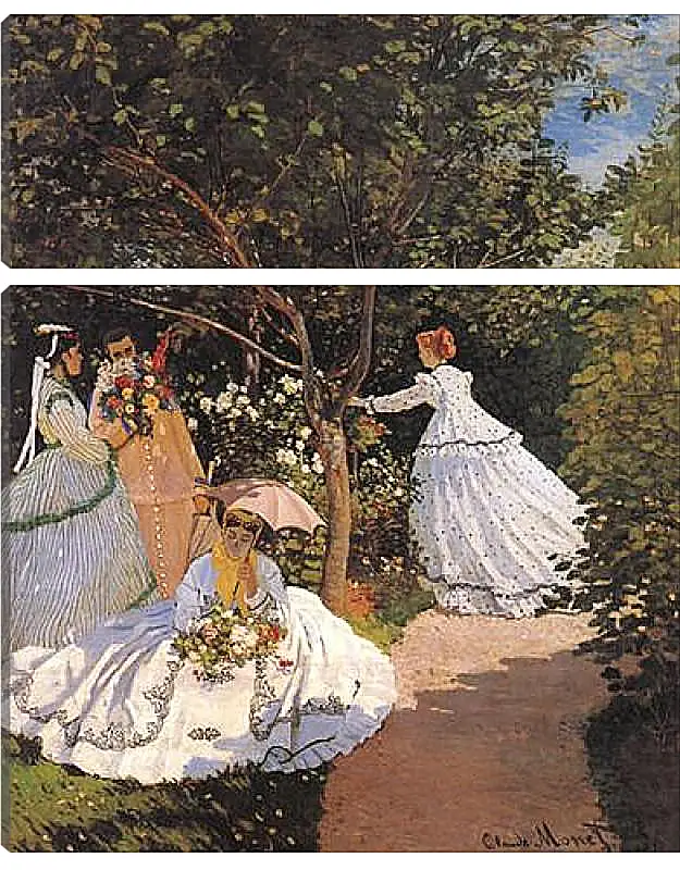 Модульная картина - Women in the Garden. Клод Моне