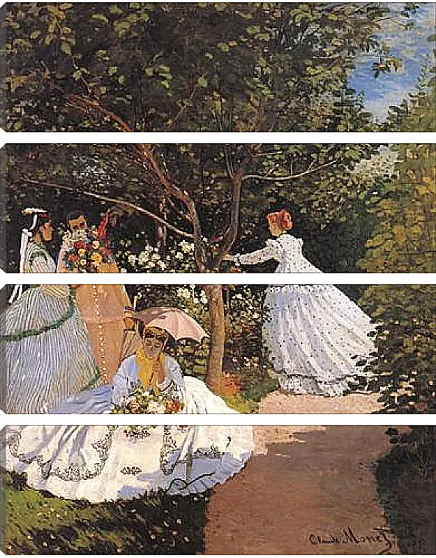 Модульная картина - Women in the Garden. Клод Моне