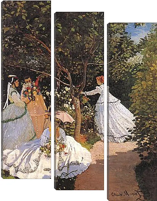 Модульная картина - Women in the Garden. Клод Моне