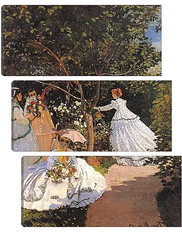 Модульная картина - Women in the Garden. Клод Моне