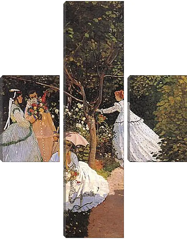 Модульная картина - Women in the Garden. Клод Моне