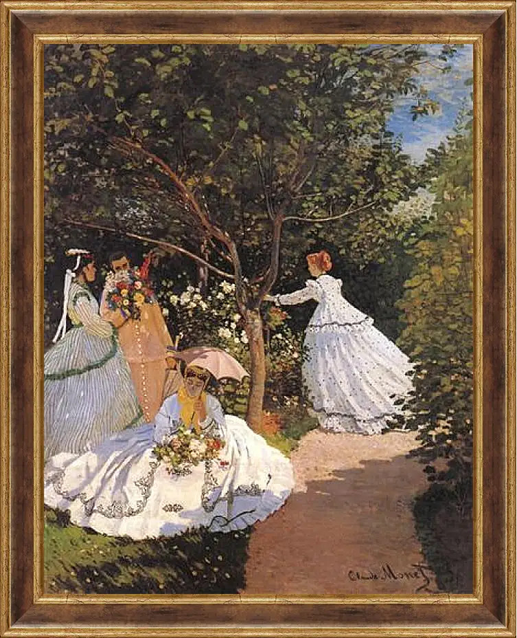 Картина в раме - Women in the Garden. Клод Моне