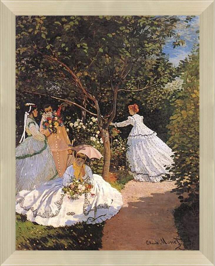 Картина в раме - Women in the Garden. Клод Моне