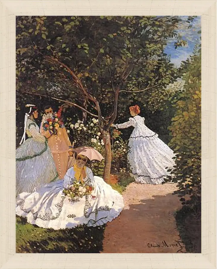 Картина в раме - Women in the Garden. Клод Моне