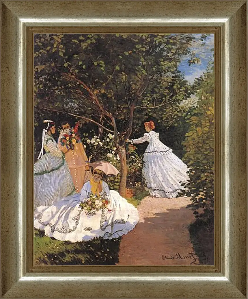 Картина в раме - Women in the Garden. Клод Моне