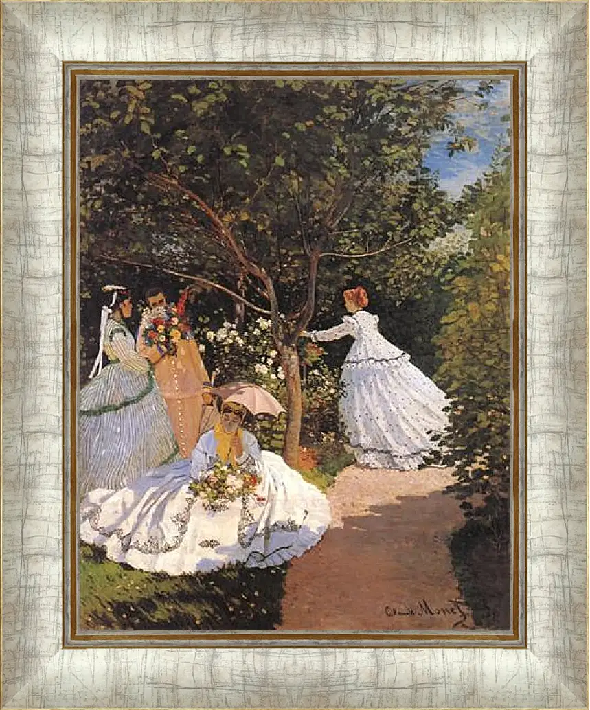 Картина в раме - Women in the Garden. Клод Моне