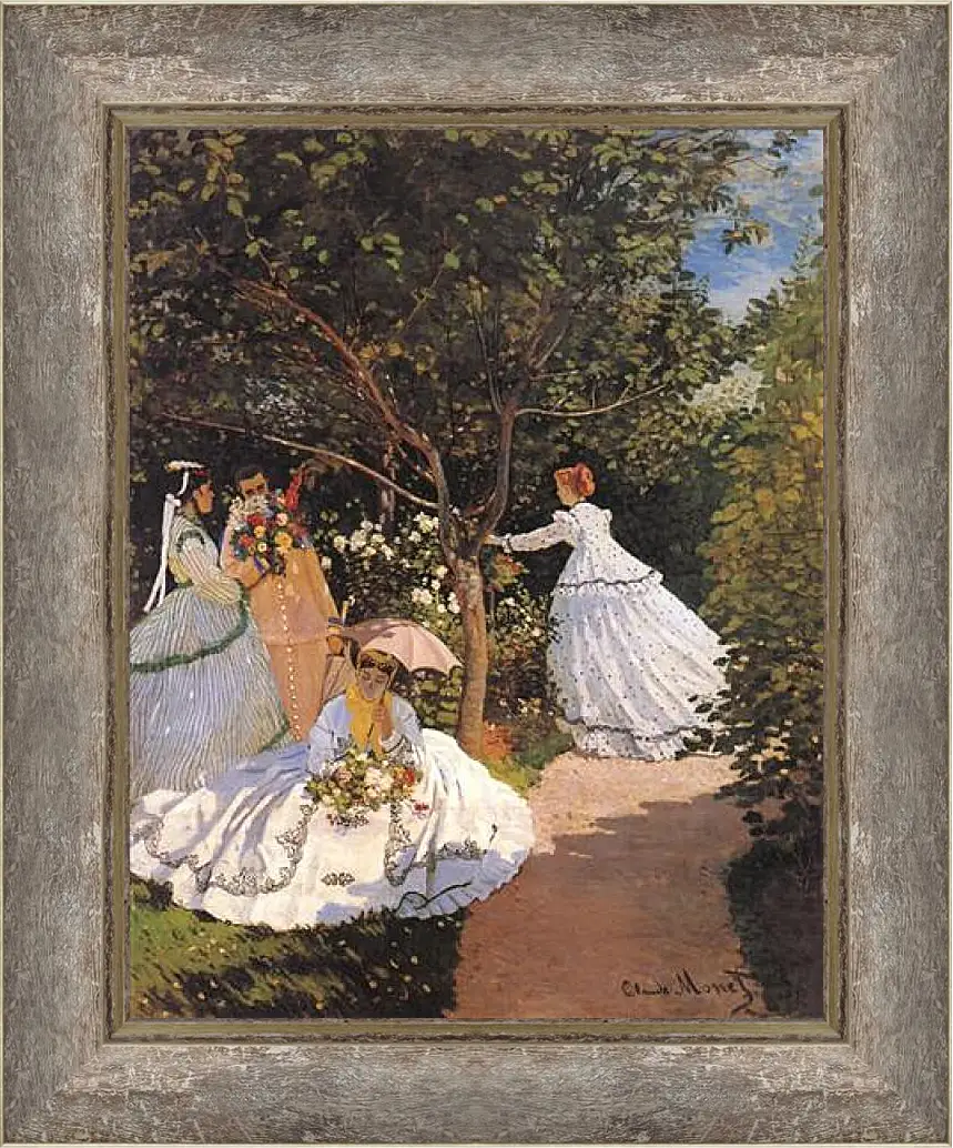 Картина в раме - Women in the Garden. Клод Моне