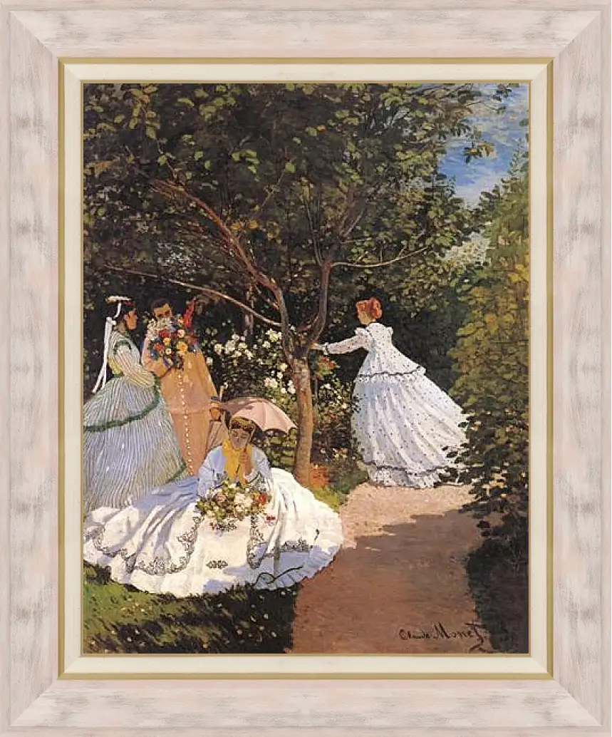 Картина в раме - Women in the Garden. Клод Моне