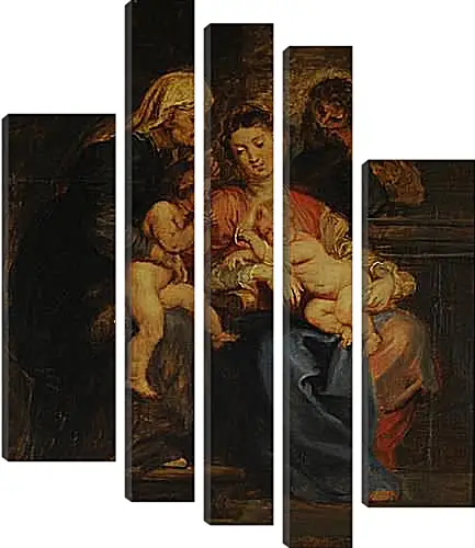 Модульная картина - The Holy Family with St. Питер Пауль Рубенс