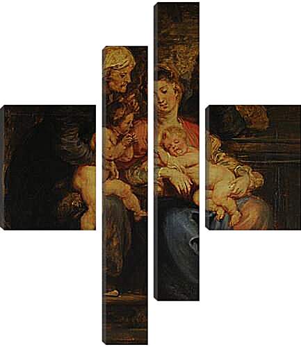 Модульная картина - The Holy Family with St. Питер Пауль Рубенс