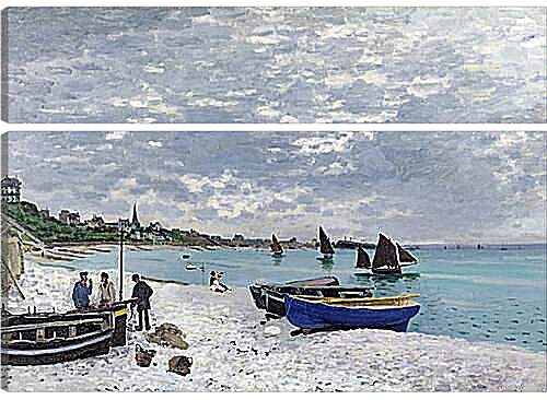 Модульная картина - пляж. Клод Моне