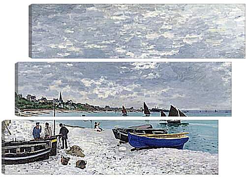 Модульная картина - пляж. Клод Моне