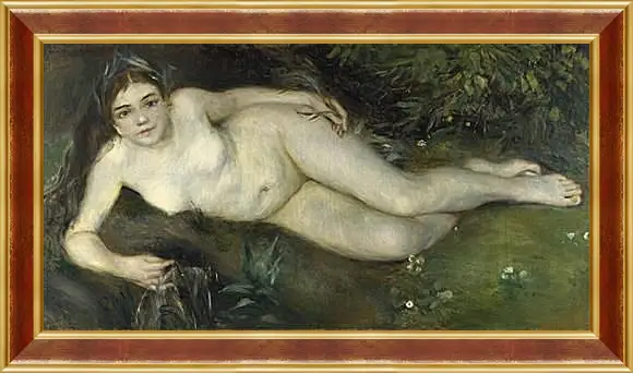 Картина в раме - A Nymph by a Stream. Пьер Огюст Ренуар