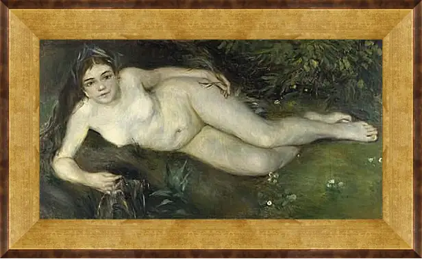 Картина в раме - A Nymph by a Stream. Пьер Огюст Ренуар