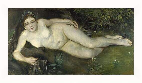 Картина в раме - A Nymph by a Stream. Пьер Огюст Ренуар