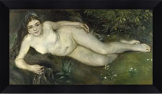 Картина в раме - A Nymph by a Stream. Пьер Огюст Ренуар