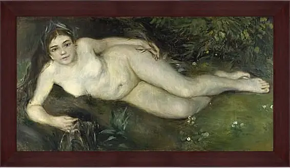 Картина в раме - A Nymph by a Stream. Пьер Огюст Ренуар