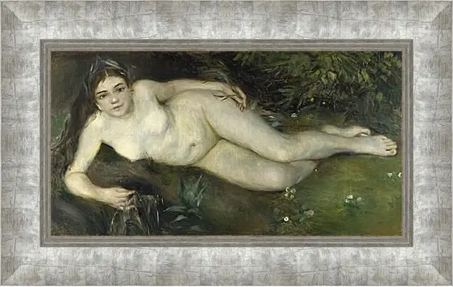 Картина в раме - A Nymph by a Stream. Пьер Огюст Ренуар