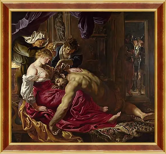 Картина в раме - Samson and Delilah. Питер Пауль Рубенс