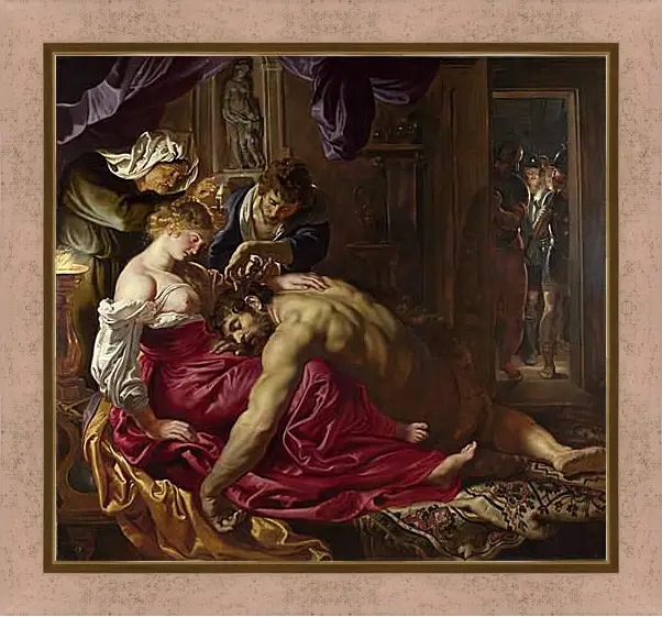 Картина в раме - Samson and Delilah. Питер Пауль Рубенс