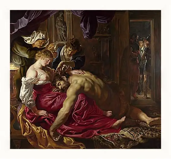 Картина в раме - Samson and Delilah. Питер Пауль Рубенс