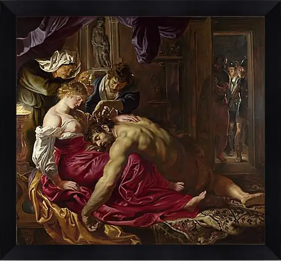 Картина в раме - Samson and Delilah. Питер Пауль Рубенс