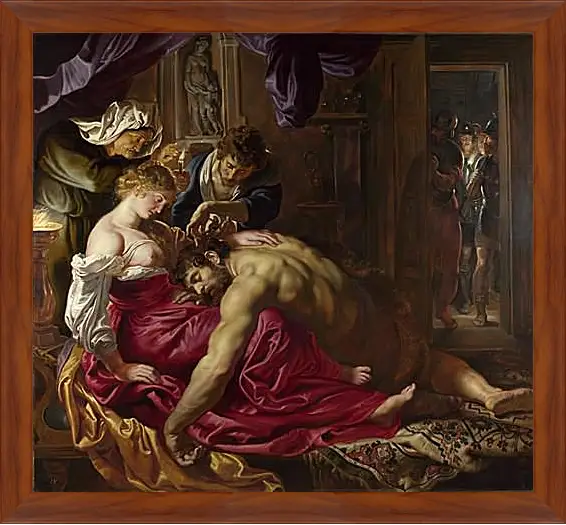 Картина в раме - Samson and Delilah. Питер Пауль Рубенс