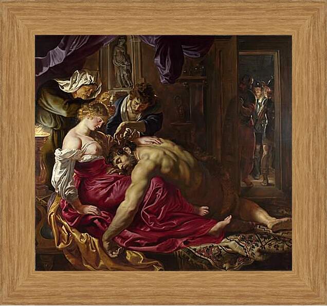 Картина в раме - Samson and Delilah. Питер Пауль Рубенс