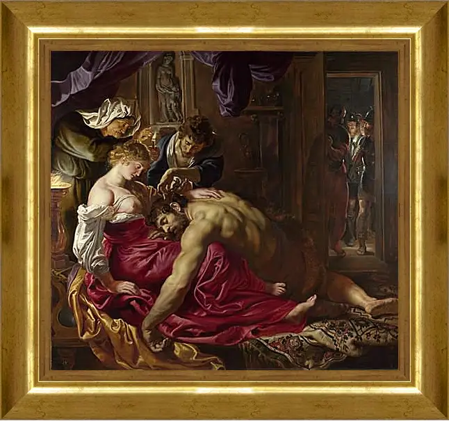 Картина в раме - Samson and Delilah. Питер Пауль Рубенс