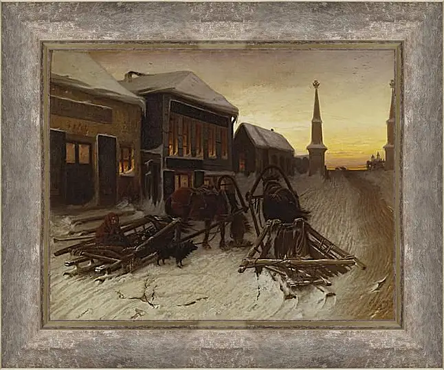 Картина в раме - Последний кабак у заставы. Перов Василий