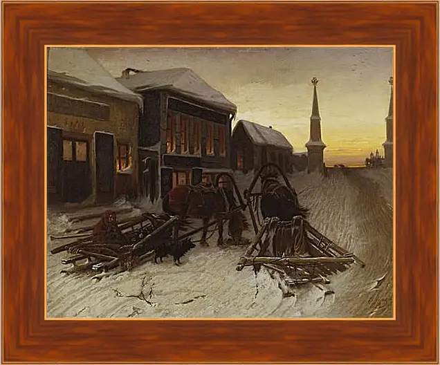Картина в раме - Последний кабак у заставы. Перов Василий