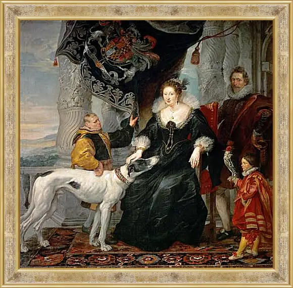 Картина в раме - Portrait of Lady Arundel with Her Train. Питер Пауль Рубенс