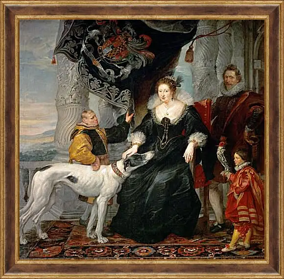 Картина в раме - Portrait of Lady Arundel with Her Train. Питер Пауль Рубенс