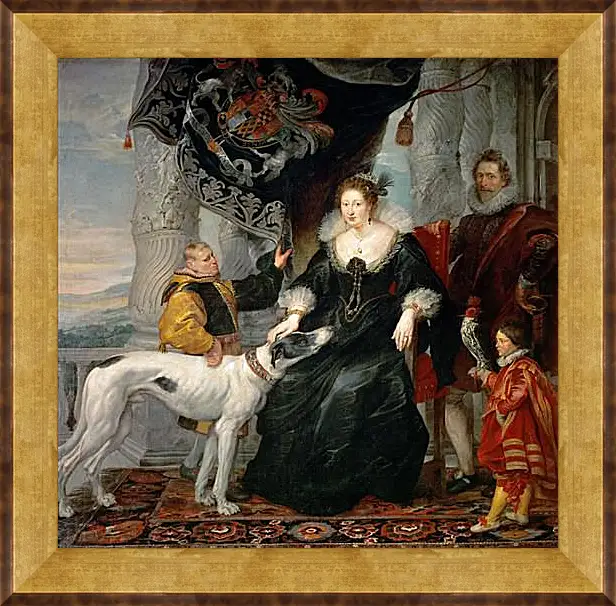 Картина в раме - Portrait of Lady Arundel with Her Train. Питер Пауль Рубенс