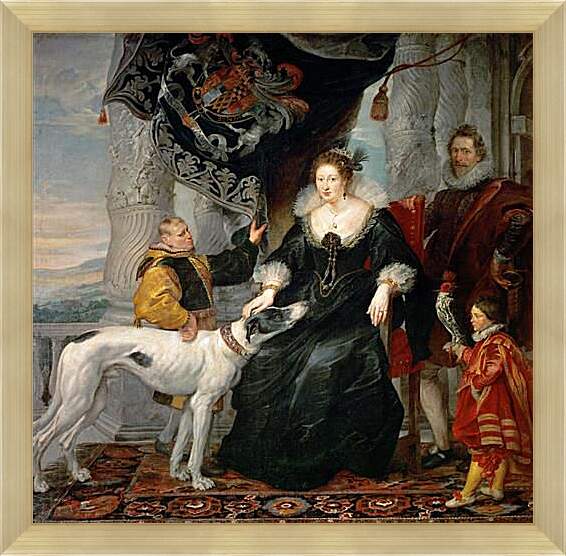 Картина в раме - Portrait of Lady Arundel with Her Train. Питер Пауль Рубенс