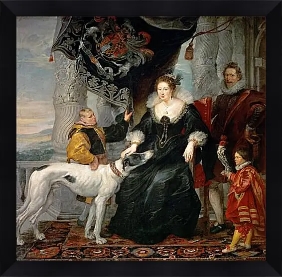 Картина в раме - Portrait of Lady Arundel with Her Train. Питер Пауль Рубенс