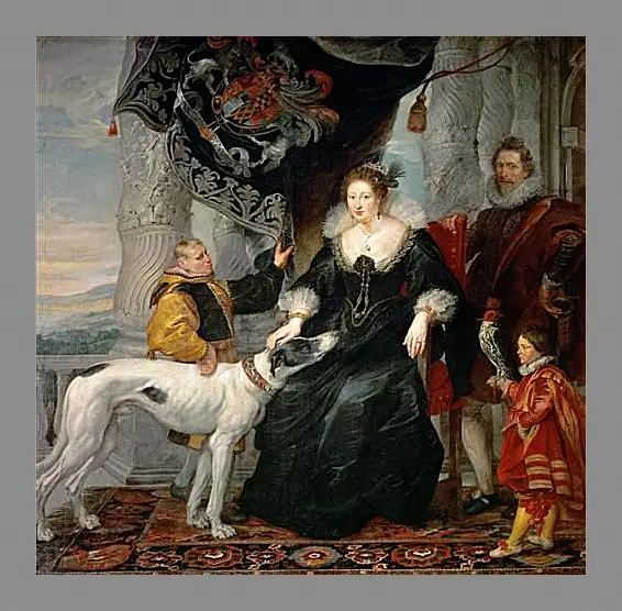 Картина в раме - Portrait of Lady Arundel with Her Train. Питер Пауль Рубенс