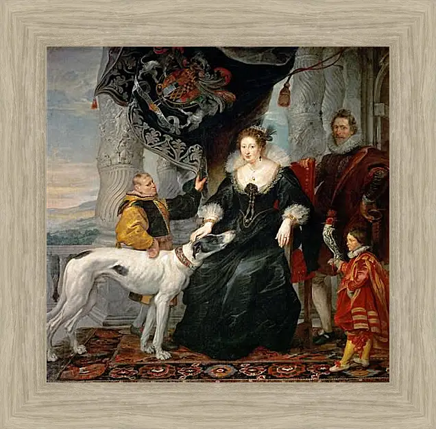 Картина в раме - Portrait of Lady Arundel with Her Train. Питер Пауль Рубенс