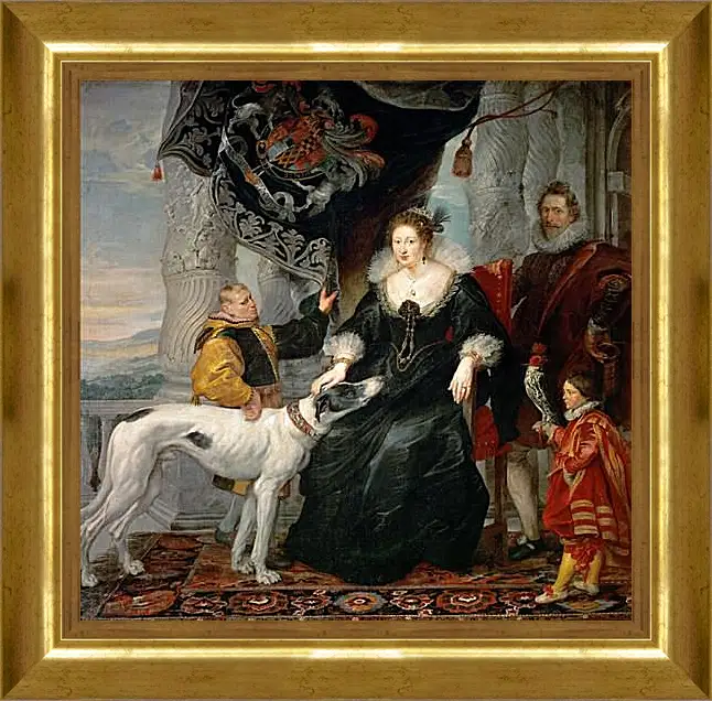 Картина в раме - Portrait of Lady Arundel with Her Train. Питер Пауль Рубенс