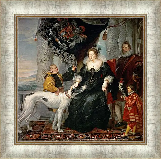 Картина в раме - Portrait of Lady Arundel with Her Train. Питер Пауль Рубенс