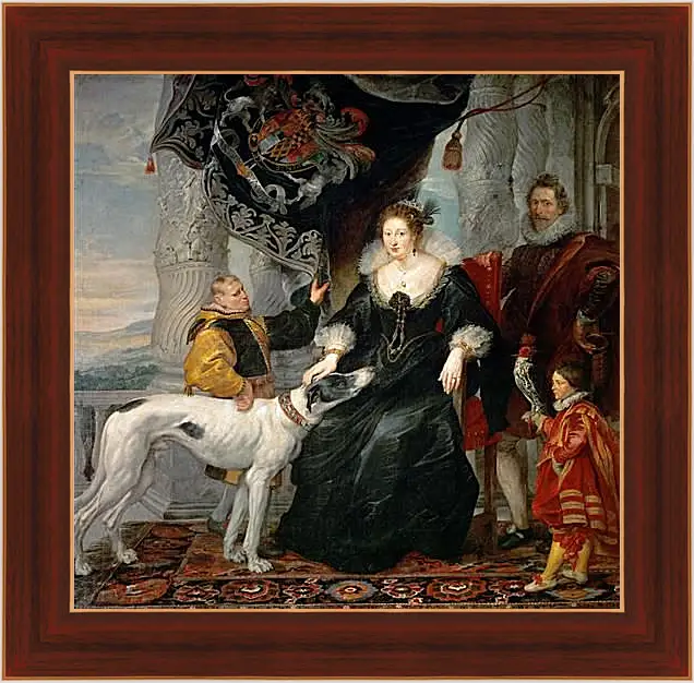 Картина в раме - Portrait of Lady Arundel with Her Train. Питер Пауль Рубенс
