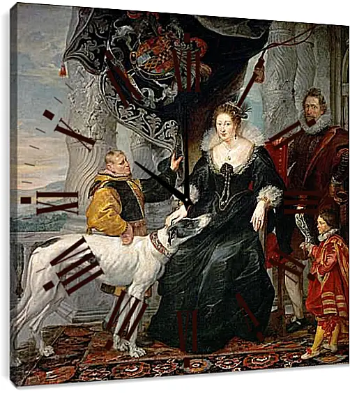 Часы картина - Portrait of Lady Arundel with Her Train. Питер Пауль Рубенс